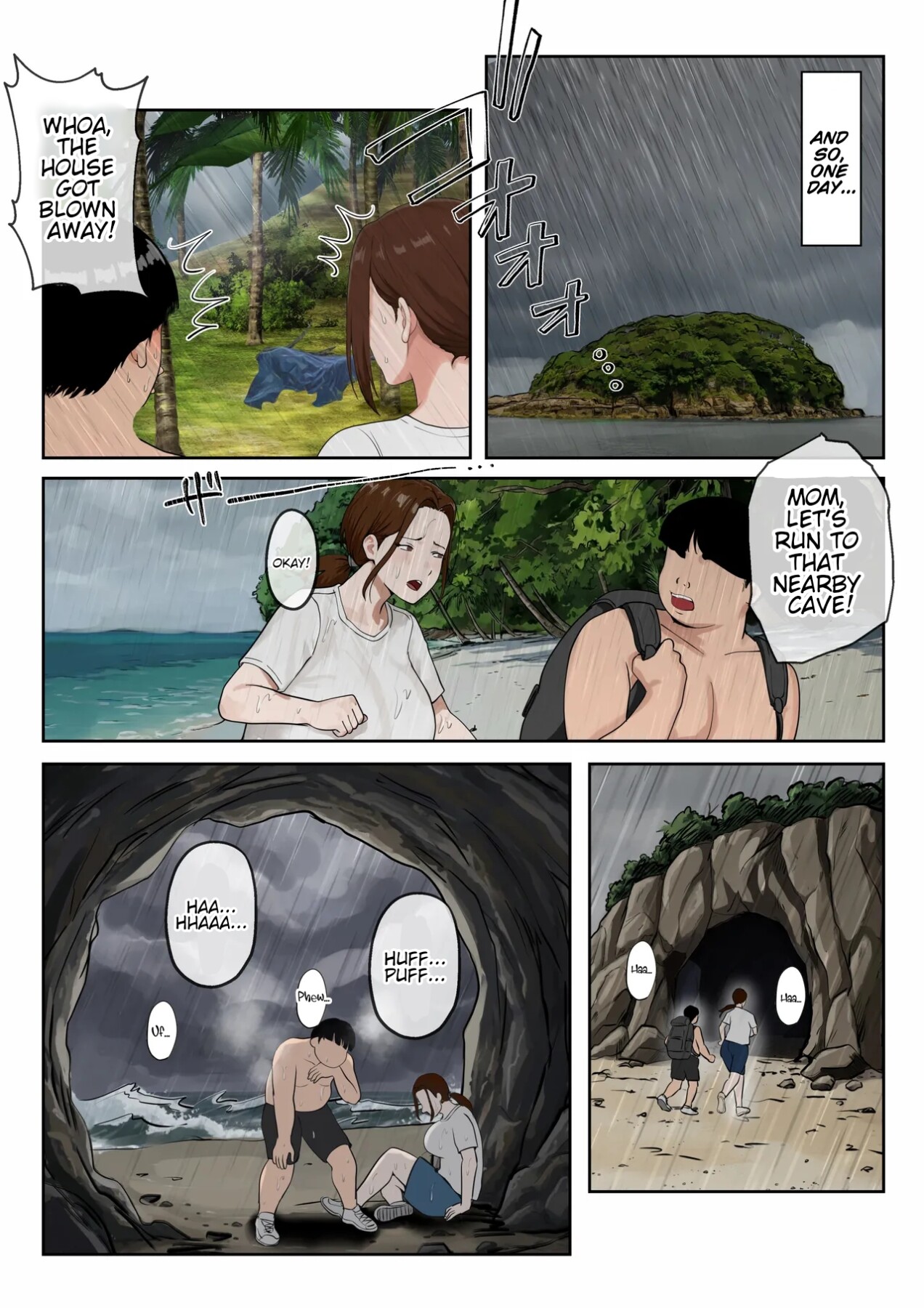 Hentai Manga Comic-Desert Island Mother-Son sex life: A busty mother reluctantly satisfying her son's desires.-Read-30